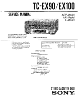 Sony TC-EX90 - Service Manual 